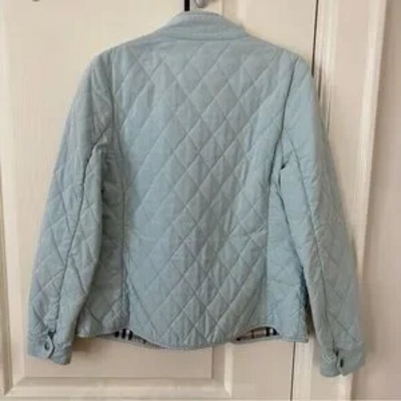 Burberry Made in England Mint Green Quilted Nova Check Lining Utility Jacket S - Picture 5 of 11